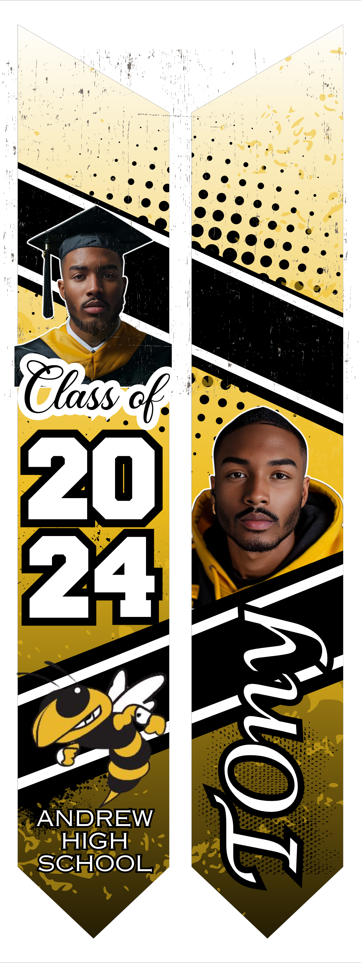 7 EDITABLE DIGITAL GRADUATION STOLE