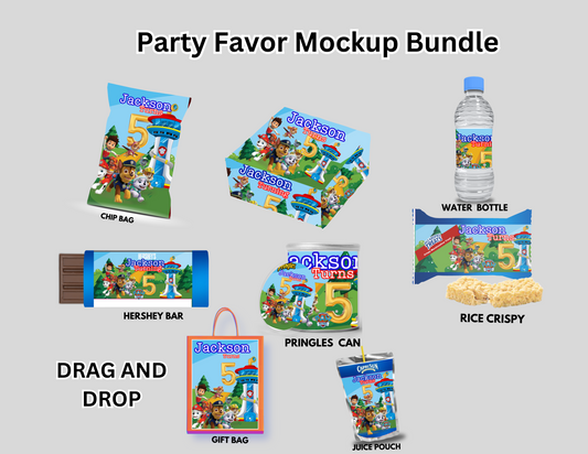 PAW PATROL EDITABLE DIGITAL PARTY FAVOR TEMPLATE