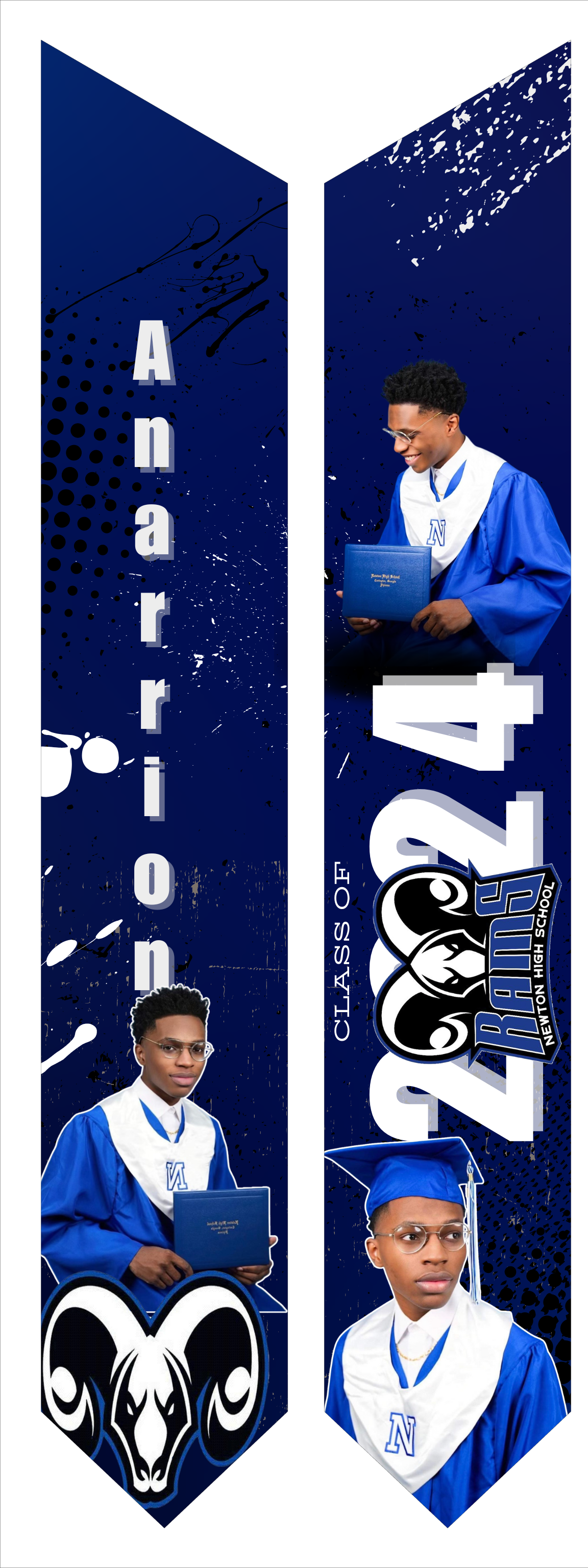 7 EDITABLE DIGITAL GRADUATION STOLE