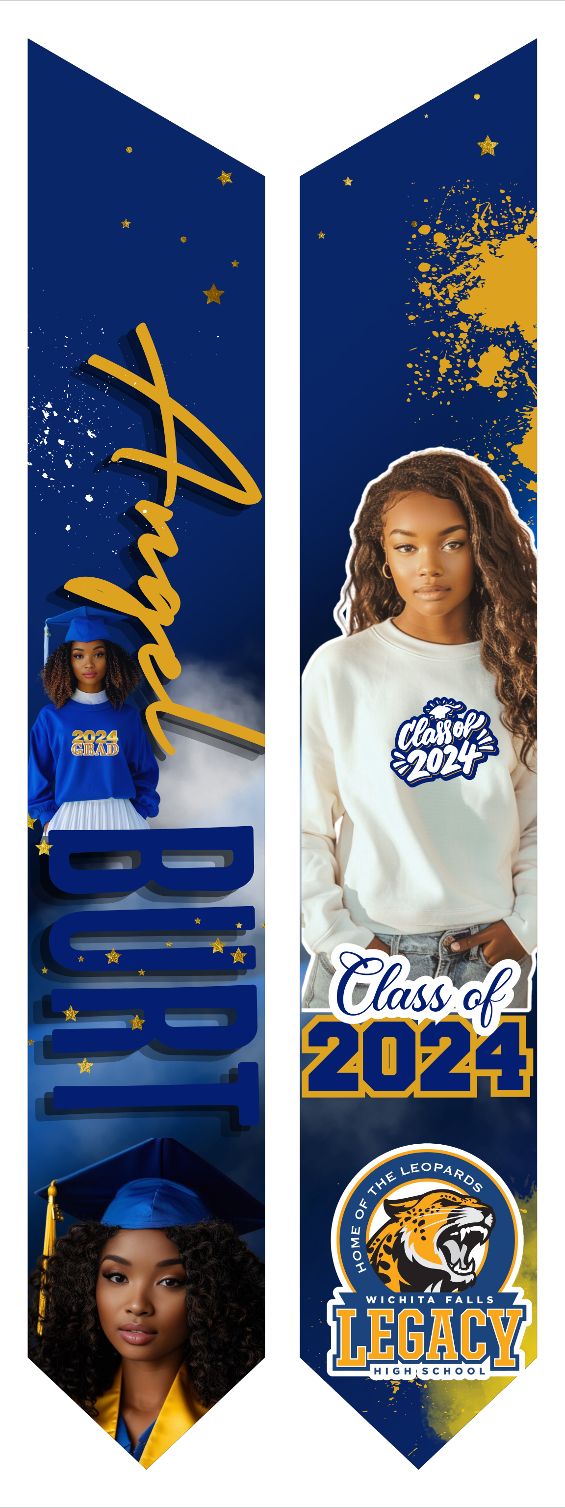 7 EDITABLE DIGITAL GRADUATION STOLE