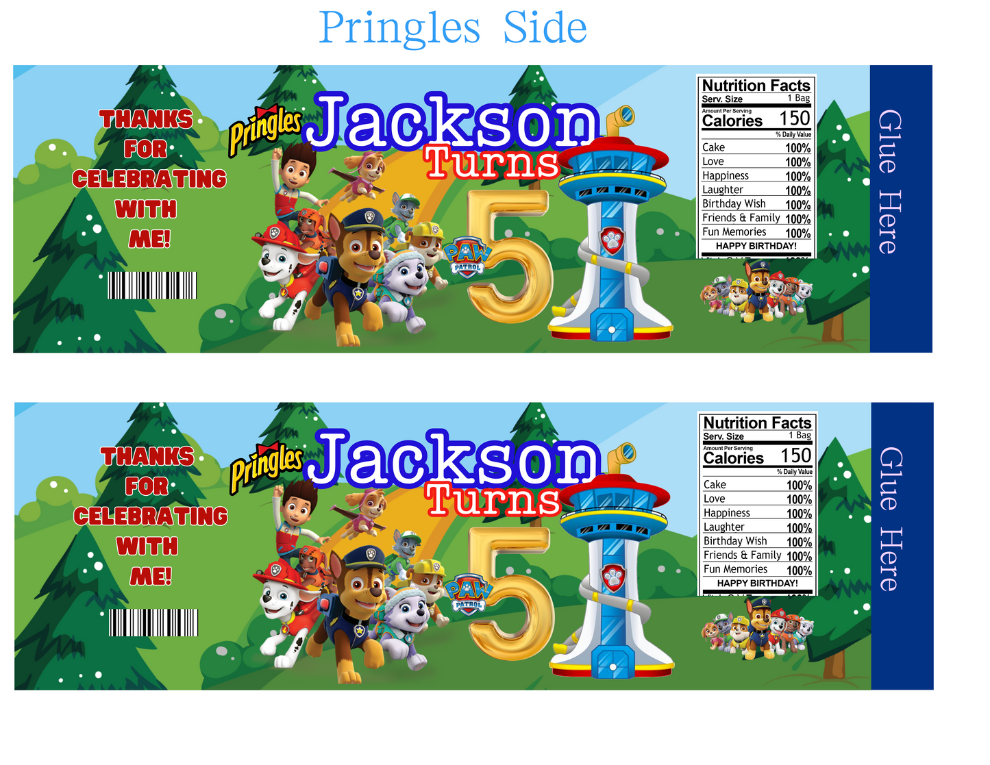 PAW PATROL EDITABLE DIGITAL PARTY FAVOR TEMPLATE