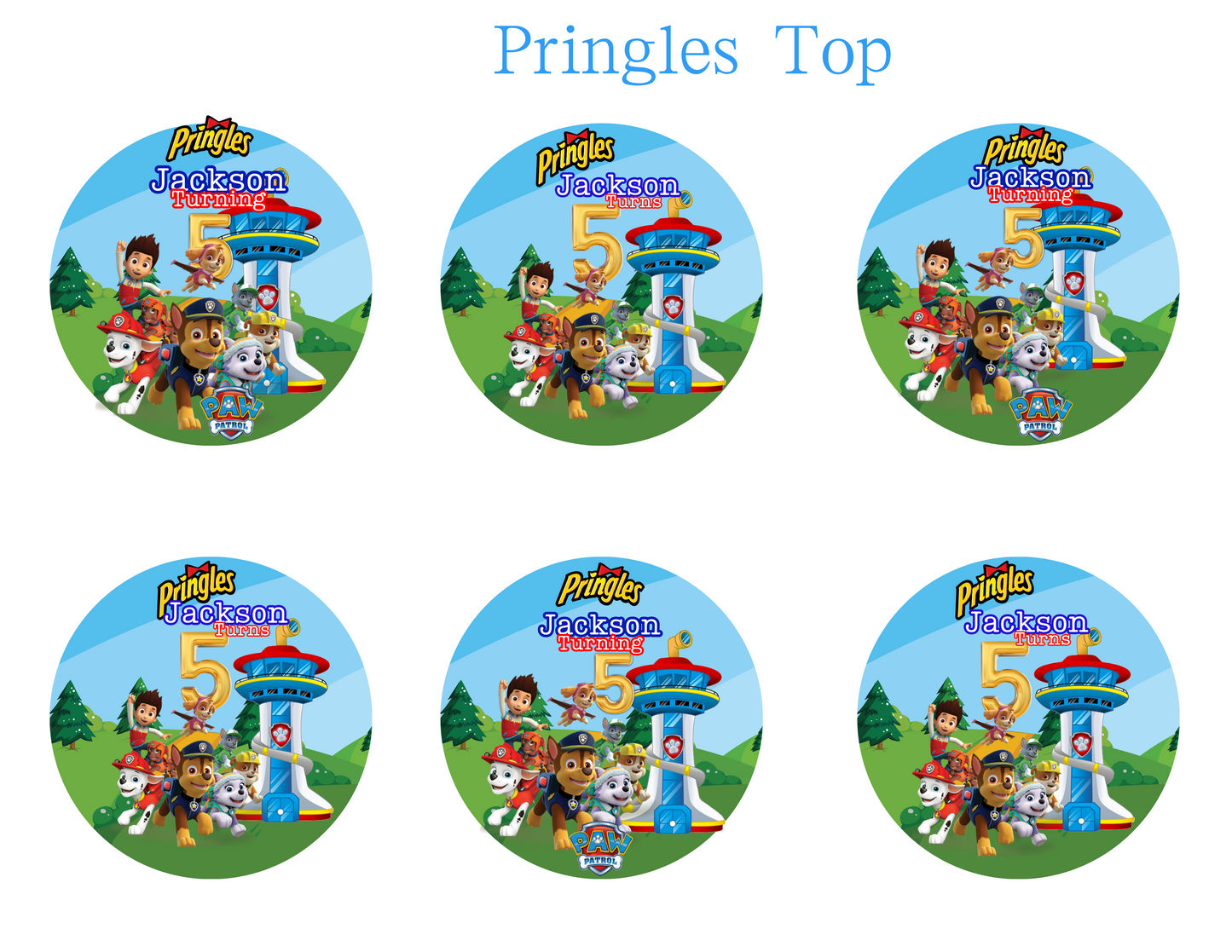 PAW PATROL EDITABLE DIGITAL PARTY FAVOR TEMPLATE