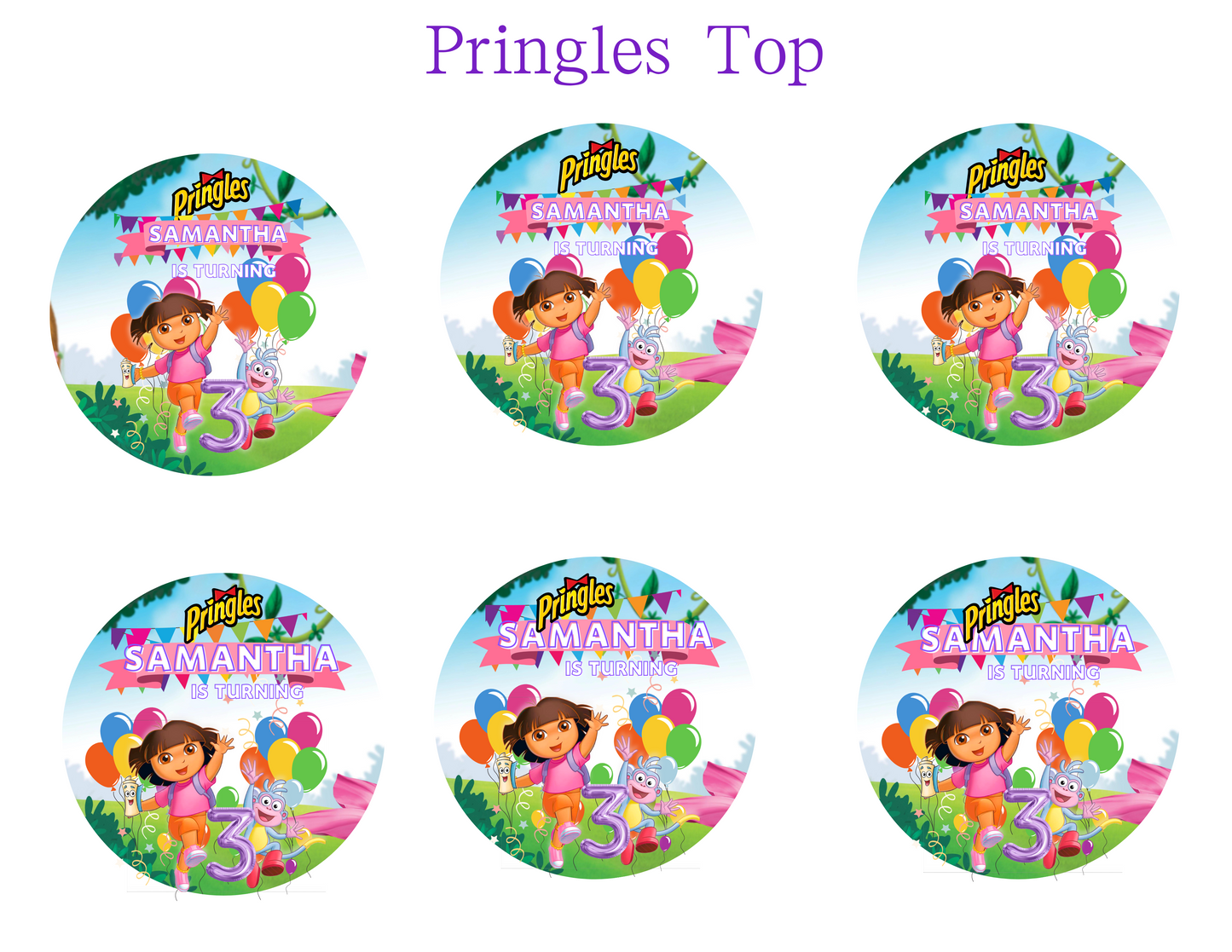 Dora The Explorer editable digital party favor template