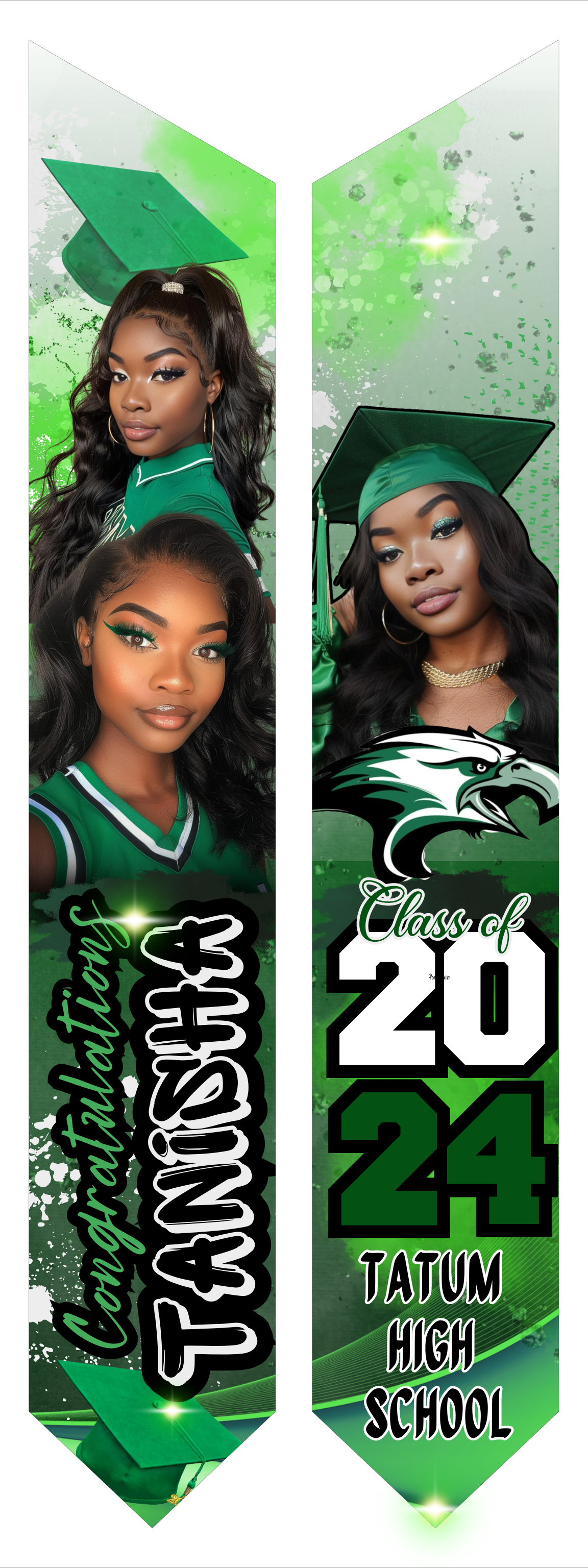 7 EDITABLE DIGITAL GRADUATION STOLE