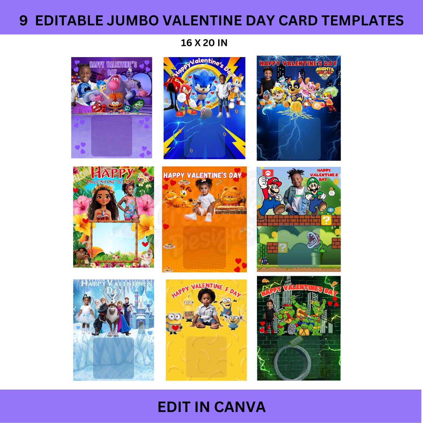 9 Jumbo Valentine Day Card Templates