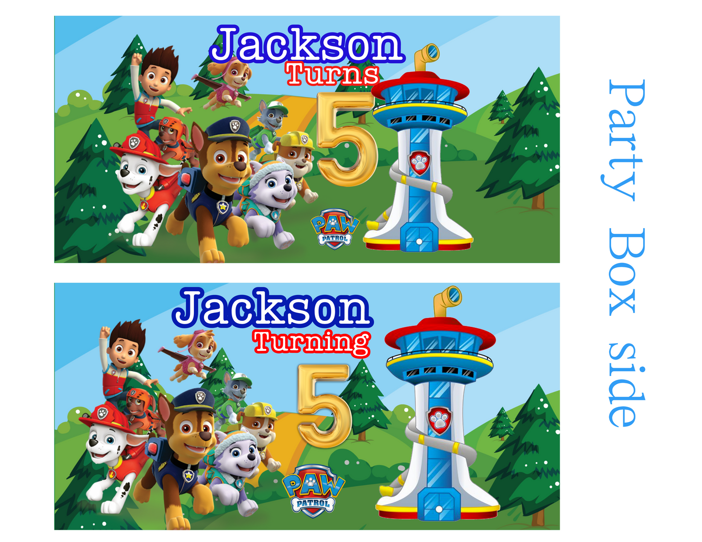 PAW PATROL EDITABLE DIGITAL PARTY FAVOR TEMPLATE